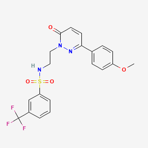 molecular formula C20H18F3N3O4S B2689577 N-(2-(3-(4-甲氧基苯基)-6-氧代吡啶-1(6H)-基)乙基)-3-(三氟甲基)苯磺酰胺 CAS No. 921831-77-8