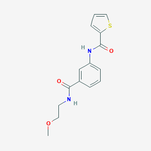 molecular formula C15H16N2O3S B268958 N-(3-{[(2-methoxyethyl)amino]carbonyl}phenyl)-2-thiophenecarboxamide 