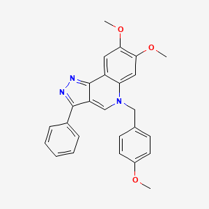 7,8-dimethoxy-5-(4-methoxybenzyl)-3-phenyl-5H-pyrazolo[4,3-c]quinoline