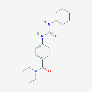 molecular formula C18H27N3O2 B268959 4-{[(cyclohexylamino)carbonyl]amino}-N,N-diethylbenzamide 