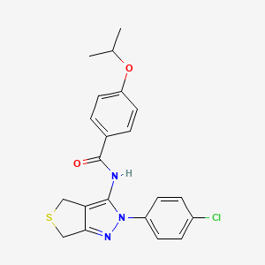 N-(2-(4-chlorophenyl)-4,6-dihydro-2H-thieno[3,4-c]pyrazol-3-yl)-4-isopropoxybenzamide