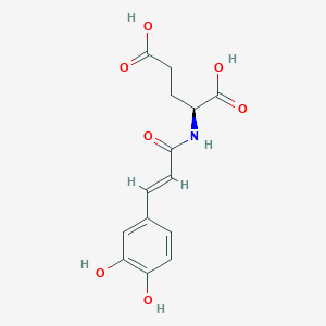 molecular formula C14H15NO7 B026896 N-[3',4'-二羟基-(E)-肉桂酰]-L-谷氨酸 CAS No. 860295-23-4