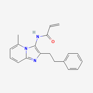 molecular formula C19H19N3O B2689600 N-[5-Methyl-2-(2-phenylethyl)imidazo[1,2-a]pyridin-3-yl]prop-2-enamide CAS No. 2305561-87-7