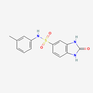 N-(3-methylphenyl)-2-oxo-2,3-dihydro-1H-benzimidazole-5-sulfonamide