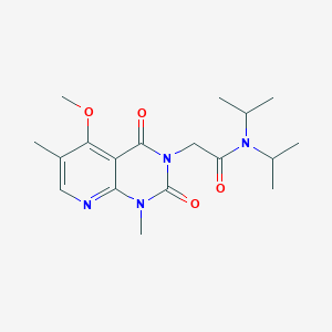 molecular formula C18H26N4O4 B2689602 N,N-diisopropyl-2-(5-methoxy-1,6-dimethyl-2,4-dioxo-1,2-dihydropyrido[2,3-d]pyrimidin-3(4H)-yl)acetamide CAS No. 941946-53-8