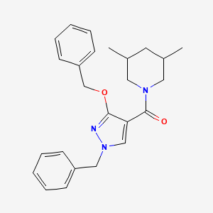 (1-benzyl-3-(benzyloxy)-1H-pyrazol-4-yl)(3,5-dimethylpiperidin-1-yl)methanone