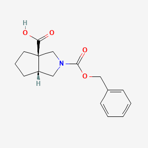 (3Ar,6aR)-2-phenylmethoxycarbonyl-1,3,4,5,6,6a-hexahydrocyclopenta[c]pyrrole-3a-carboxylic acid