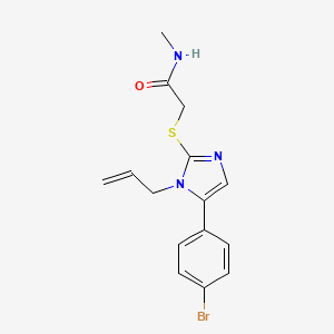 2-((1-allyl-5-(4-bromophenyl)-1H-imidazol-2-yl)thio)-N-methylacetamide
