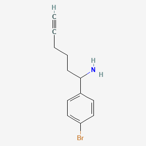 1-(4-Bromophenyl)hex-5-yn-1-amine