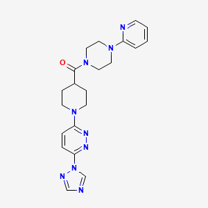 (1-(6-(1H-1,2,4-triazol-1-yl)pyridazin-3-yl)piperidin-4-yl)(4-(pyridin-2-yl)piperazin-1-yl)methanone