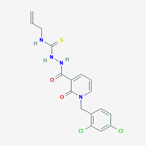 N-allyl-2-{[1-(2,4-dichlorobenzyl)-2-oxo-1,2-dihydro-3-pyridinyl]carbonyl}-1-hydrazinecarbothioamide