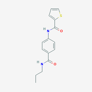 molecular formula C15H16N2O2S B268963 N-{4-[(propylamino)carbonyl]phenyl}-2-thiophenecarboxamide 