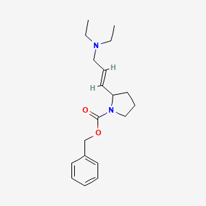 molecular formula C19H28N2O2 B2689634 benzyl 2-[(1E)-3-(diethylamino)prop-1-en-1-yl]pyrrolidine-1-carboxylate CAS No. 956194-87-9