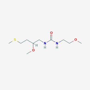 molecular formula C10H22N2O3S B2689636 1-(2-Methoxyethyl)-3-(2-methoxy-4-methylsulfanylbutyl)urea CAS No. 2379975-28-5