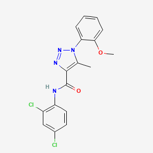 molecular formula C17H14Cl2N4O2 B2689651 N-(2,4-dichlorophenyl)-1-(2-methoxyphenyl)-5-methyl-1H-1,2,3-triazole-4-carboxamide CAS No. 871323-38-5