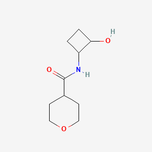 molecular formula C10H17NO3 B2689652 N-(2-羟基环丁基)氧杂环戊烷-4-羧酰胺 CAS No. 2202126-36-9