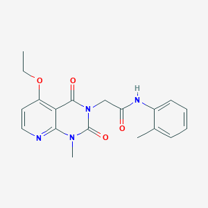 molecular formula C19H20N4O4 B2689660 2-(5-ethoxy-1-methyl-2,4-dioxo-1,2-dihydropyrido[2,3-d]pyrimidin-3(4H)-yl)-N-(o-tolyl)acetamide CAS No. 1005304-07-3