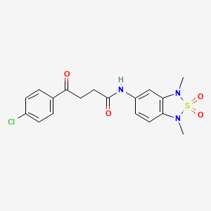 4-(4-chlorophenyl)-N-(1,3-dimethyl-2,2-dioxido-1,3-dihydrobenzo[c][1,2,5]thiadiazol-5-yl)-4-oxobutanamide