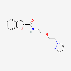 N-(2-(2-(1H-pyrazol-1-yl)ethoxy)ethyl)benzofuran-2-carboxamide