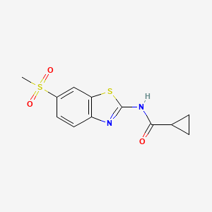 N-[6-(methylsulfonyl)-1,3-benzothiazol-2-yl]cyclopropanecarboxamide