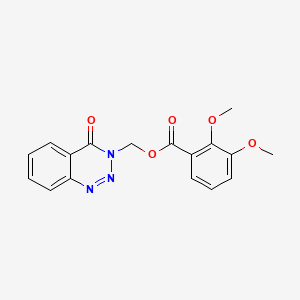 molecular formula C17H15N3O5 B2689697 (4-氧代-1,2,3-苯并三唑-3-基)甲基 2,3-二甲氧基苯甲酸酯 CAS No. 453529-59-4