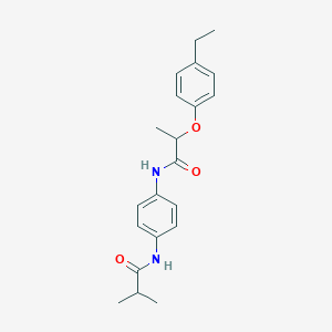 molecular formula C21H26N2O3 B268970 2-(4-ethylphenoxy)-N-[4-(isobutyrylamino)phenyl]propanamide 