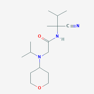 N-(2-Cyano-3-methylbutan-2-yl)-2-[oxan-4-yl(propan-2-yl)amino]acetamide
