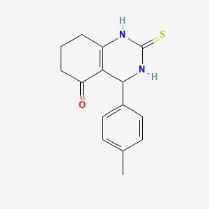molecular formula C15H16N2OS B2689723 2-thioxo-4-(p-tolyl)-1,2,3,4,7,8-hexahydroquinazolin-5(6H)-one CAS No. 223694-81-3