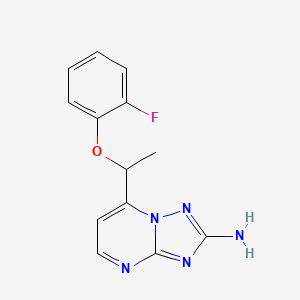 molecular formula C13H12FN5O B2689728 7-[1-(2-Fluorophenoxy)ethyl]-[1,2,4]triazolo[1,5-a]pyrimidin-2-amine CAS No. 477865-09-1