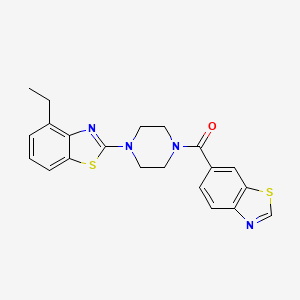 molecular formula C21H20N4OS2 B2689729 Benzo[d]thiazol-6-yl(4-(4-ethylbenzo[d]thiazol-2-yl)piperazin-1-yl)methanone CAS No. 897476-39-0