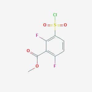 molecular formula C8H5ClF2O4S B2689733 Methyl 3-(chlorosulfonyl)-2,6-difluorobenzoate CAS No. 1154155-42-6