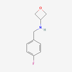 molecular formula C10H12FNO B2689735 N-(4-Fluorobenzyl)oxetan-3-amine CAS No. 1342642-90-3