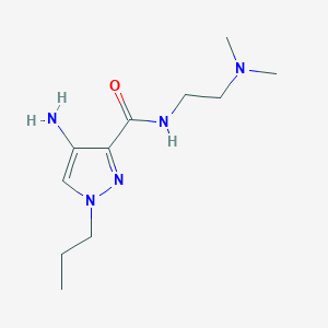 molecular formula C11H21N5O B2689742 4-Amino-N-[2-(dimethylamino)ethyl]-1-propyl-1H-pyrazole-3-carboxamide CAS No. 2101198-34-7