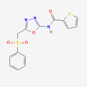 N-(5-((phenylsulfonyl)methyl)-1,3,4-oxadiazol-2-yl)thiophene-2-carboxamide