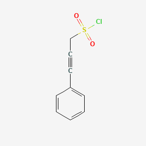 molecular formula C9H7ClO2S B2689754 3-Phenylprop-2-yne-1-sulfonyl chloride CAS No. 2138423-35-3