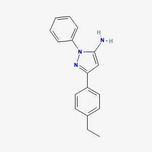 molecular formula C17H17N3 B2689756 3-(4-ethylphenyl)-1-phenyl-1H-pyrazol-5-amine CAS No. 956453-62-6