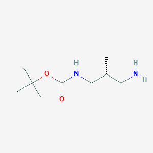 molecular formula C9H20N2O2 B2689757 tert-butyl N-[(2R)-3-amino-2-methylpropyl]carbamate CAS No. 1428552-81-1