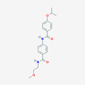molecular formula C20H24N2O4 B268977 4-isopropoxy-N-(4-{[(2-methoxyethyl)amino]carbonyl}phenyl)benzamide 