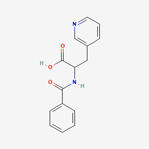 molecular formula C15H14N2O3 B2689776 2-(Phenylformamido)-3-(pyridin-3-yl)propanoic acid CAS No. 33560-91-7