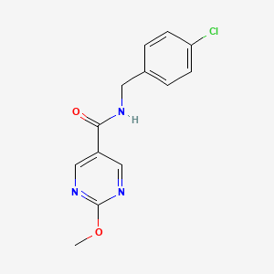 molecular formula C13H12ClN3O2 B2689789 N-(4-chlorobenzyl)-2-methoxypyrimidine-5-carboxamide CAS No. 1358101-24-2