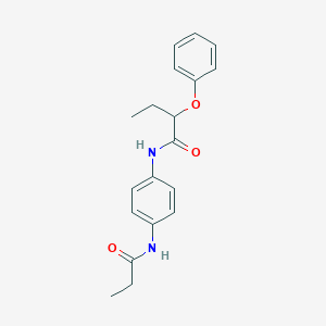 molecular formula C19H22N2O3 B268980 2-phenoxy-N-[4-(propanoylamino)phenyl]butanamide 