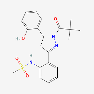 N-(2-(5-(2-hydroxyphenyl)-1-pivaloyl-4,5-dihydro-1H-pyrazol-3-yl)phenyl)methanesulfonamide