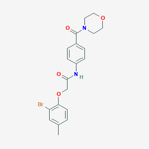molecular formula C20H21BrN2O4 B268981 2-(2-bromo-4-methylphenoxy)-N-[4-(4-morpholinylcarbonyl)phenyl]acetamide 