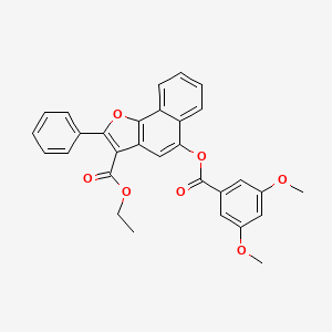 molecular formula C30H24O7 B2689816 乙酸5-((3,5-二甲氧基苯甲酰)氧基)-2-苯基萘并[1,2-b]呋喃-3-甲酸酯 CAS No. 312917-99-0