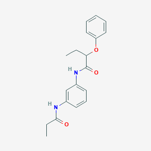 molecular formula C19H22N2O3 B268982 2-phenoxy-N-[3-(propionylamino)phenyl]butanamide 