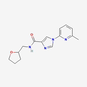 molecular formula C15H18N4O2 B2689826 1-(6-甲基-2-吡啶基)-N-(四氢-2-呋喃基甲基)-1H-咪唑-4-甲酰胺 CAS No. 477871-87-7