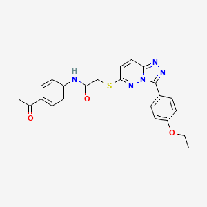 molecular formula C23H21N5O3S B2689829 N-(4-乙酰苯基)-2-((3-(4-乙氧苯基)-[1,2,4]三唑并[4,3-b]吡啶-6-基)硫)乙酰胺 CAS No. 852436-87-4