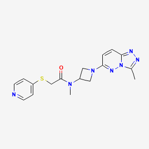 molecular formula C17H19N7OS B2689831 N-methyl-N-(1-(3-methyl-[1,2,4]triazolo[4,3-b]pyridazin-6-yl)azetidin-3-yl)-2-(pyridin-4-ylthio)acetamide CAS No. 2310123-51-2