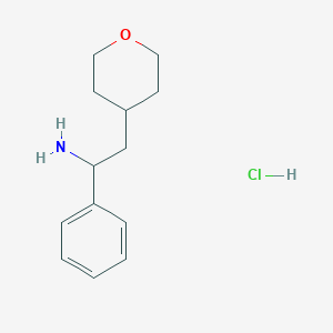 molecular formula C13H20ClNO B2689836 1-苯基-2-(四氢-2H-呋喃-4-基)乙胺盐酸盐 CAS No. 2197061-56-4