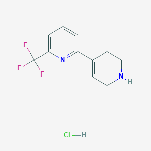 molecular formula C11H12ClF3N2 B2689837 6-(三氟甲基)-1',2',3',6'-四氢-2,4'-联吡啶盐酸盐 CAS No. 2303565-83-3